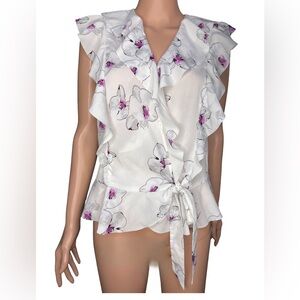 Banana Republic Sleeveless Wrap Top Small